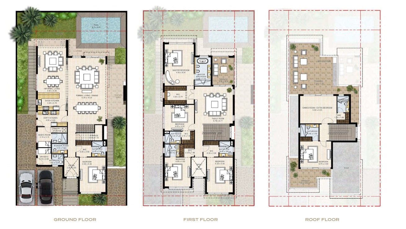 Beverly Hills Drive in Damac Hills Floor Plan